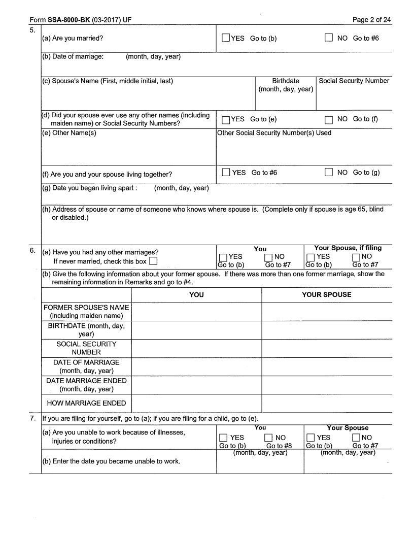 Ssa Bk Fillable Form Fill Out Printable Pdf Forms Online