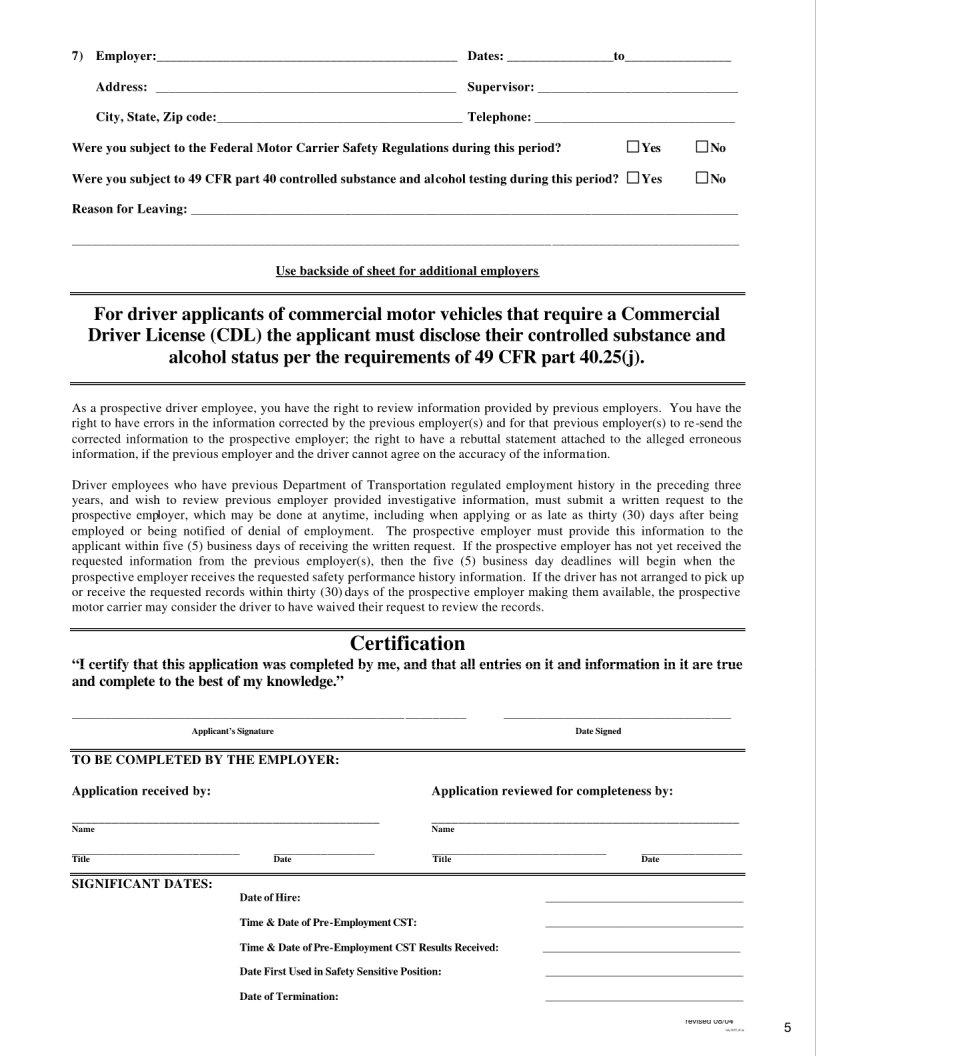 Driver Application Fill Out Printable PDF Forms Online