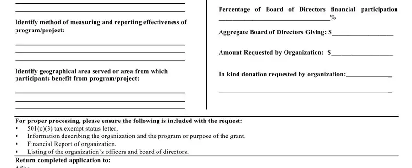 Filling out the 501c3 application form step 2