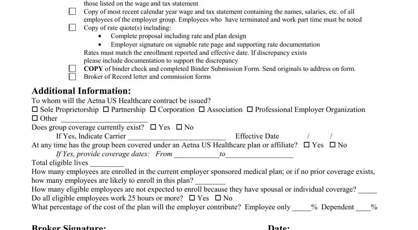 Step 2 of filling out the Aetna Validation Form online