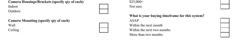 Filling out cctv site survey questionnaire step 3