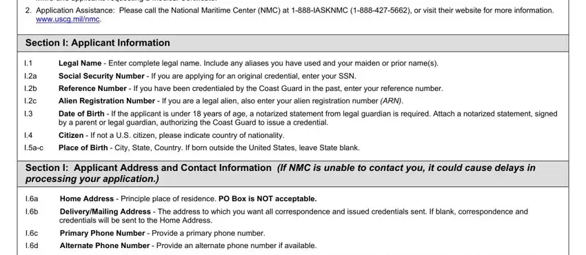 stage 1 to filling in form cg 719b