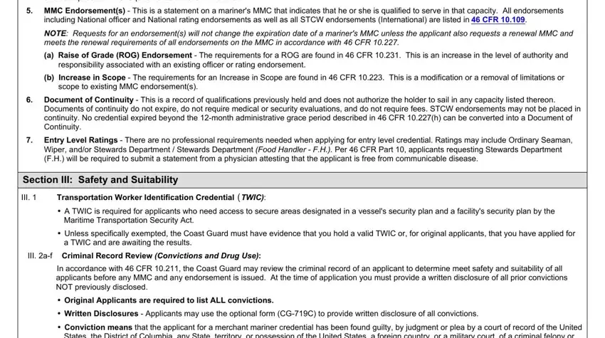 part 3 to entering details in form cg 719b
