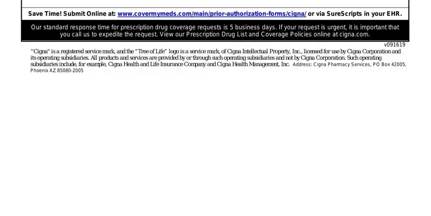 Cigna prior authorization form submission contact information