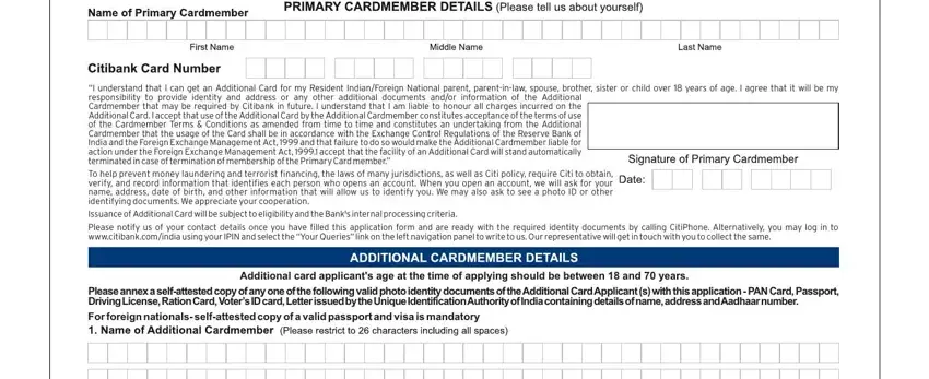 citi beneficiary designation form fields to complete