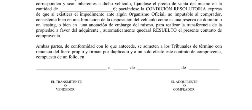 Filling in contrato compraventa vehiculus online part 2