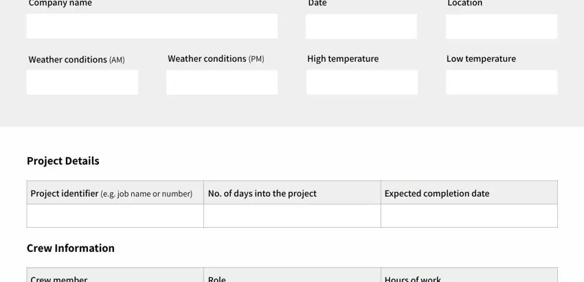 daily construction report pdf fields to fill in
