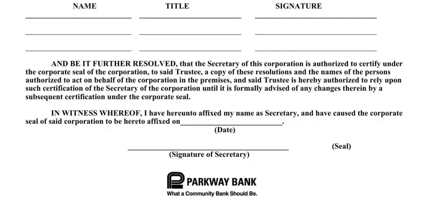 step 2 to completing minutes resolutions sample