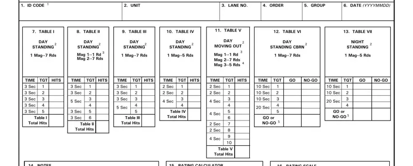 da form 88 r pistol qualification scorecard blanks to fill out