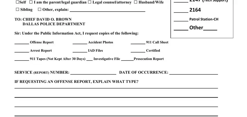 Completing the dallas open records request - page 2