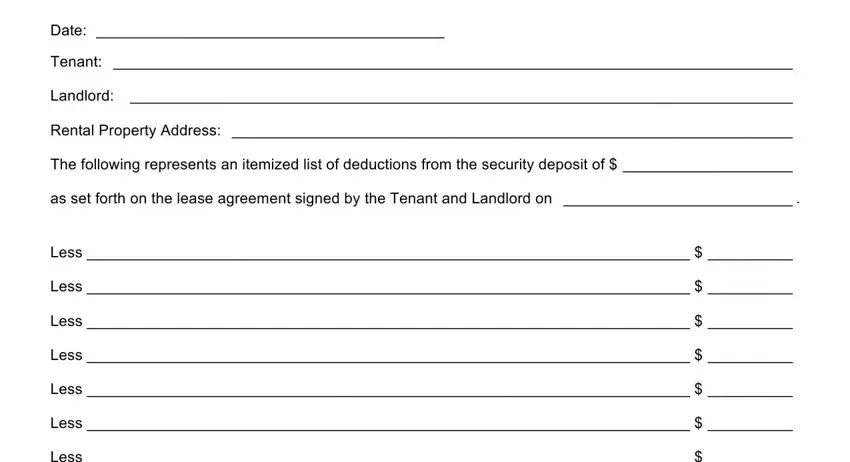 portion of gaps in deposit statement form