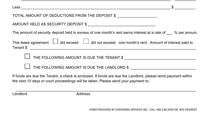 part 2 to completing deposit statement form