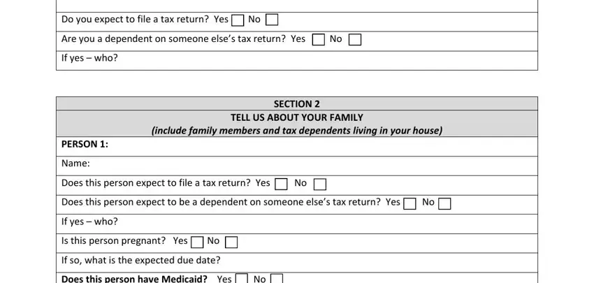 Completing dma bank account form step 2