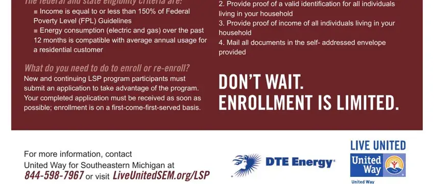 apply for lsp program online empty spaces to consider