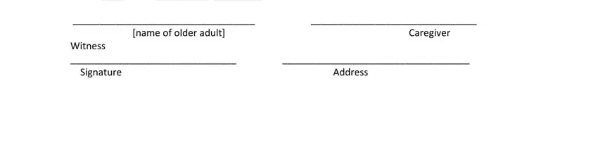 step 5 to entering details in elder care agreement template