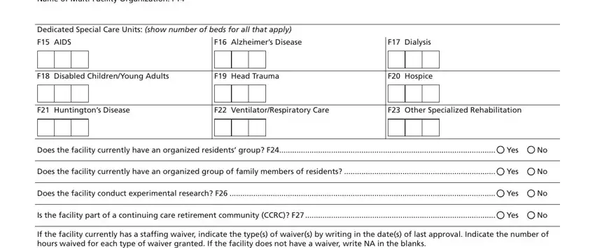 Finishing cms 671 forms step 2