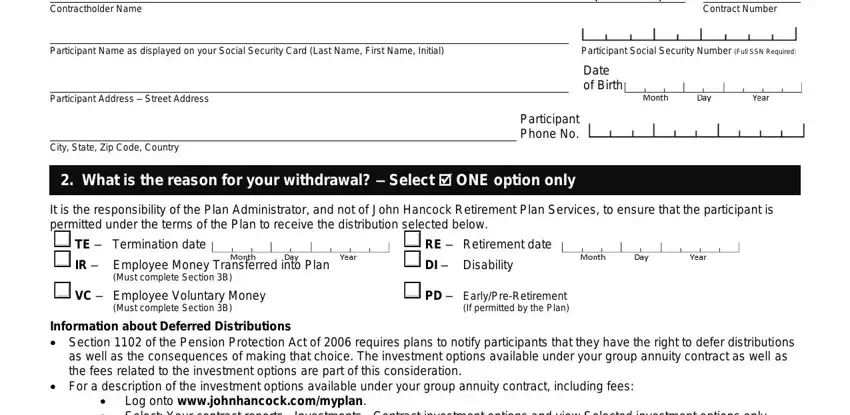 Entering details in john hasncock form gp5479us part 2