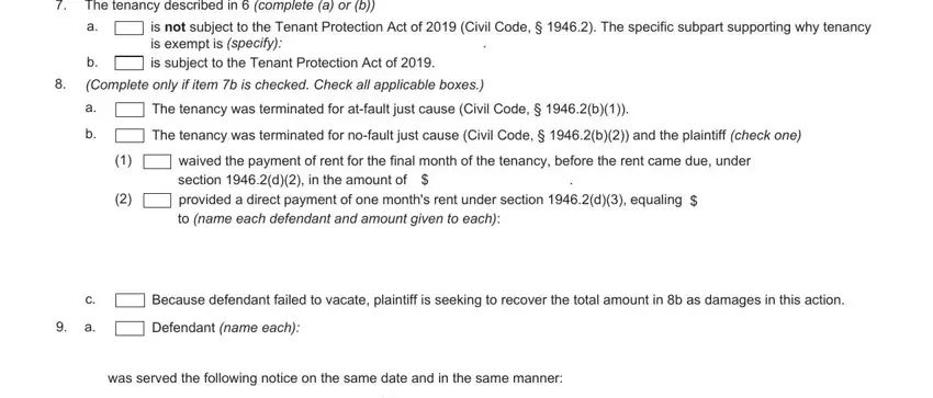 Entering details in unlawful detainer complaint sample part 5