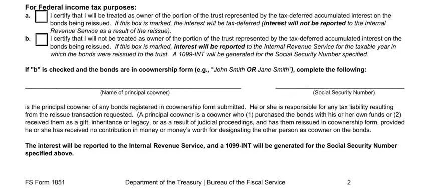 Completing form 1851 step 4