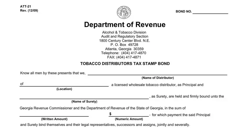 part 1 to filling in Georgia Form Att 21