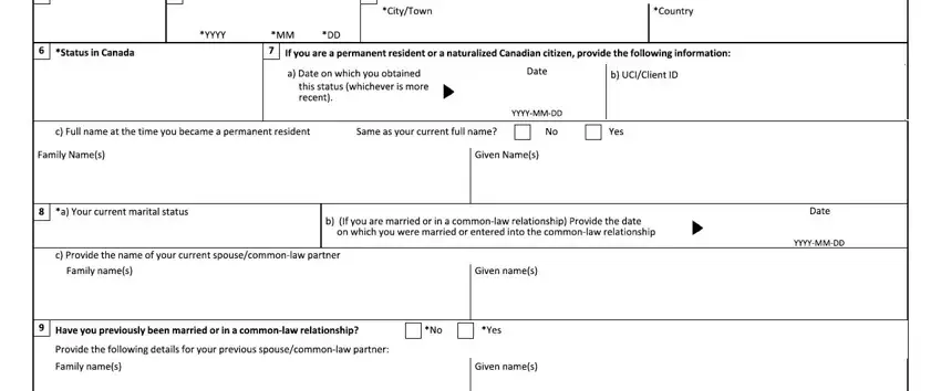 Filling out application to sponsor sponsorship agreement and undertaking imm 1344 step 2