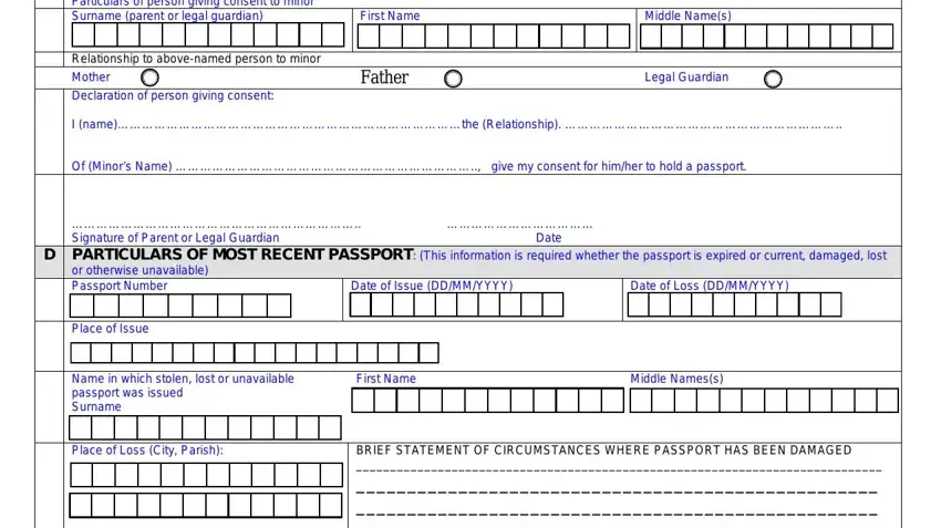part 4 to entering details in jamaican passport application