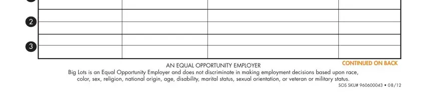 Filling out big lots application pdf part 3
