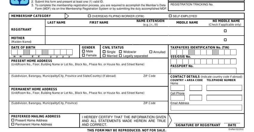 pag ibig form empty spaces to fill out
