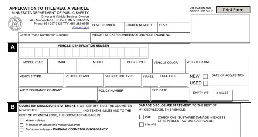 Mn Dmv Form ≡ Fill Out Printable PDF Forms Online