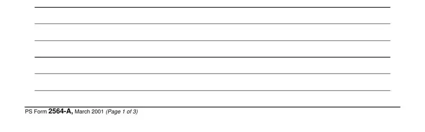 step 3 to filling out ps 2564 form