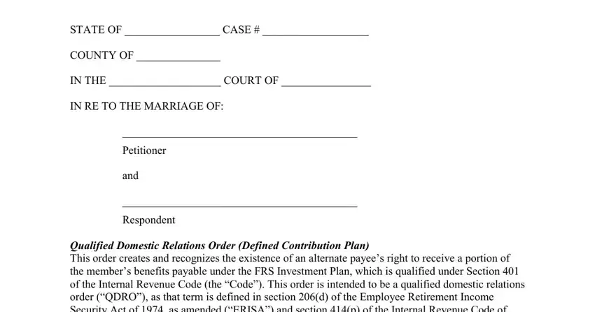 Qdro Form ≡ Fill Out Printable PDF Forms Online