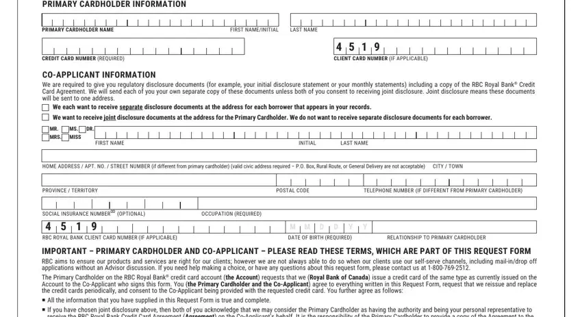 Rbc Co Applicant Form ≡ Fill Out Printable PDF Forms
