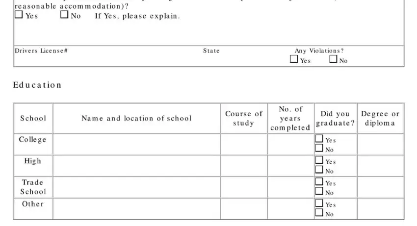 what age does rita's hire YesDNoIfYespleaseexplain, DriversLicense, State, AnyViolationsYesNo, Education, School, College, High, TradeSchoolOther, Nameandlocationofschool, Courseof, study, Noofyears, completed, and Didyougraduate fields to insert