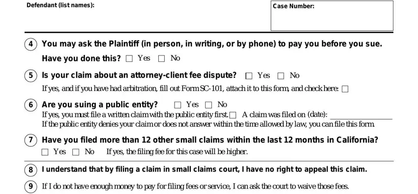 step 5 to completing order small claims