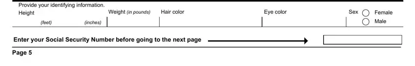 step 5 to filling out sf85