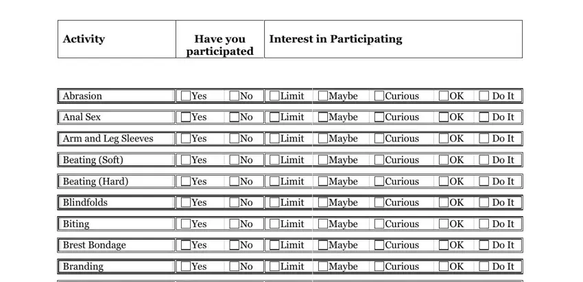 Filling in hard and soft limits checklist part 3