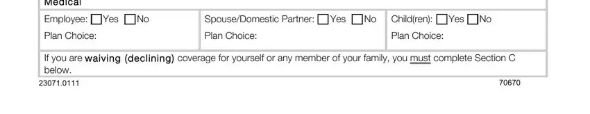 Filling in illinois health application step 3