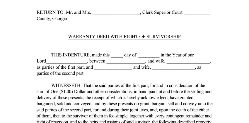 florida quit claim deed with right of survivorship gaps to complete