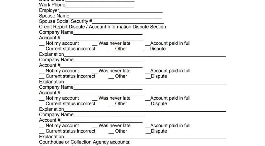 part 4 to completing universal data form credit reporting