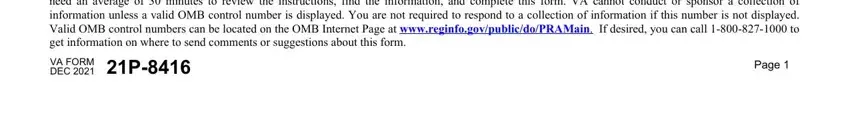 veterans department forms of affairs empty fields to consider