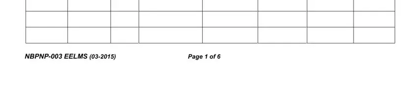 Street Number, NBPNP EELMS , and Page  of  of EELMS