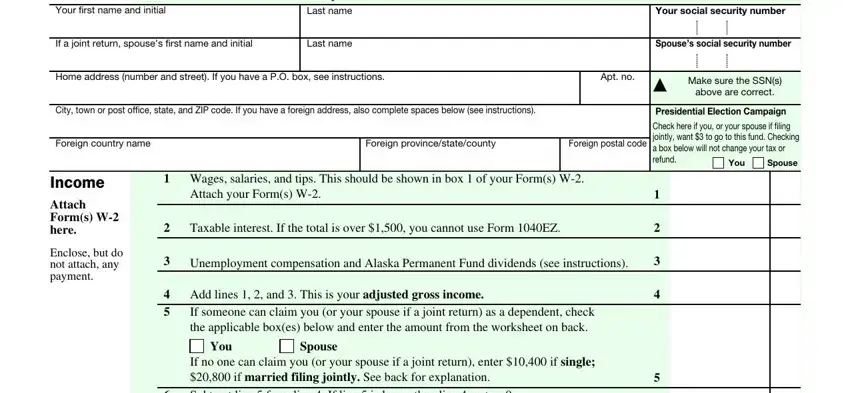 1040ez conclusion process described (stage 1)