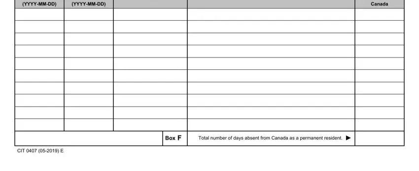 Filling out segment 3 in cit 0407