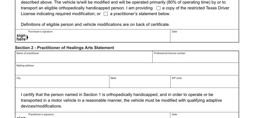 texas form handicapped completion process explained (part 2)