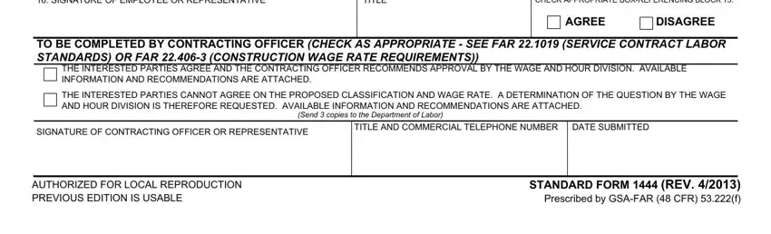 1444 form SF-1444 Section 3 contracting officer determination