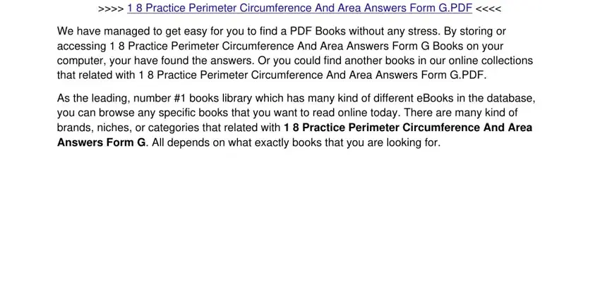 How to fill in the 1-8 Practice Perimeter Form part 2