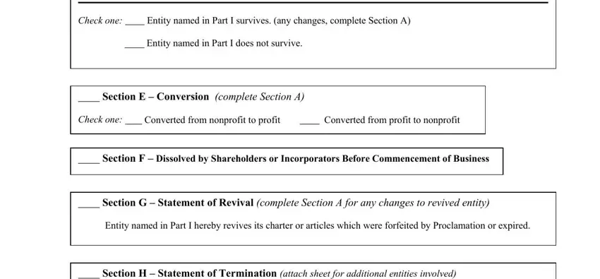 Completing segment 5 of 134 b form list