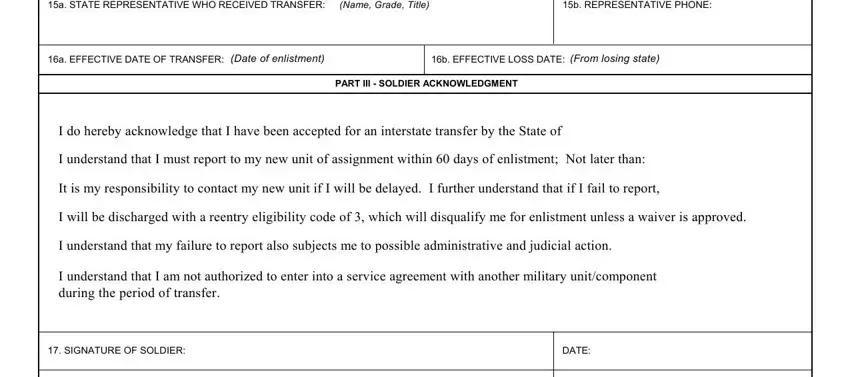 Filling in section 4 of ngb 22 5 form