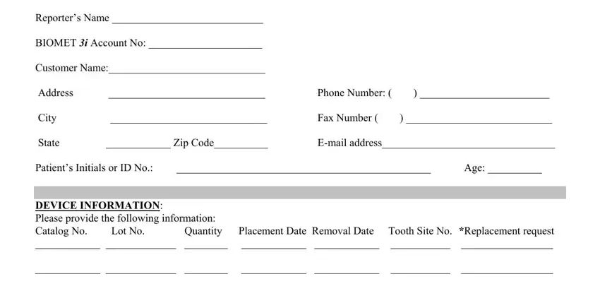 biomet 3i encode form completion process clarified (stage 1)