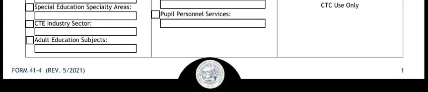 Completing section 3 of ctc form 41 4